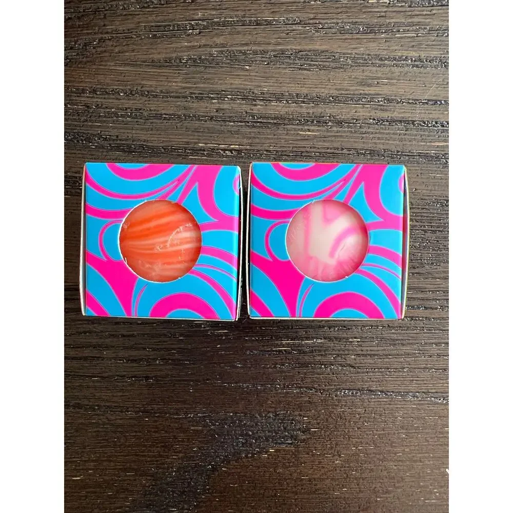 Set of 2 Teenie NeeDoh The Groovy Glob Swirl - (Orange & Pink) - NIB!